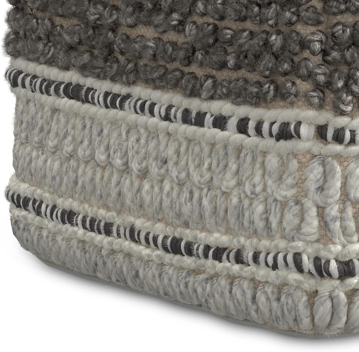 Simpli Home Grady Upholstered Pouf