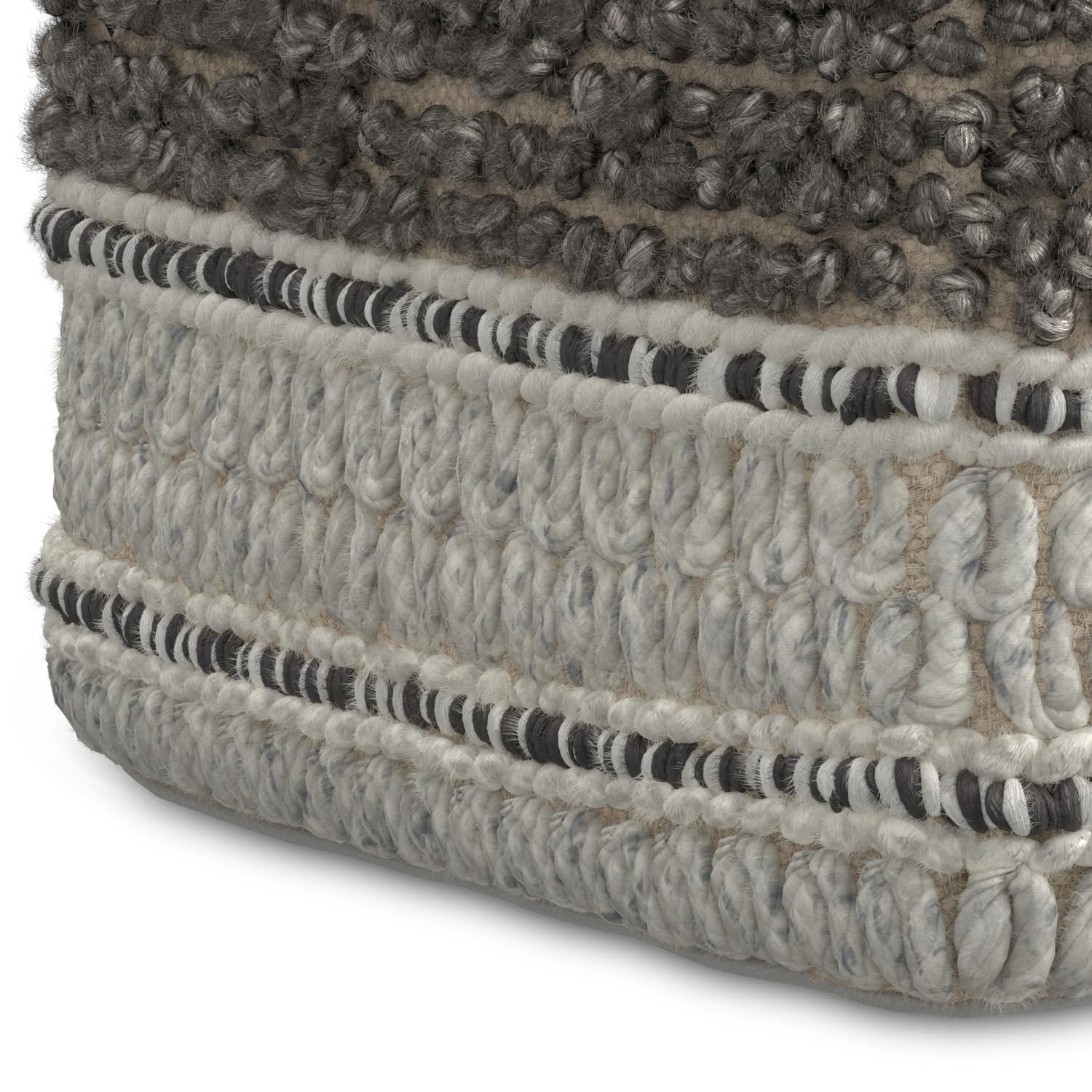 Simpli Home Grady Upholstered Pouf