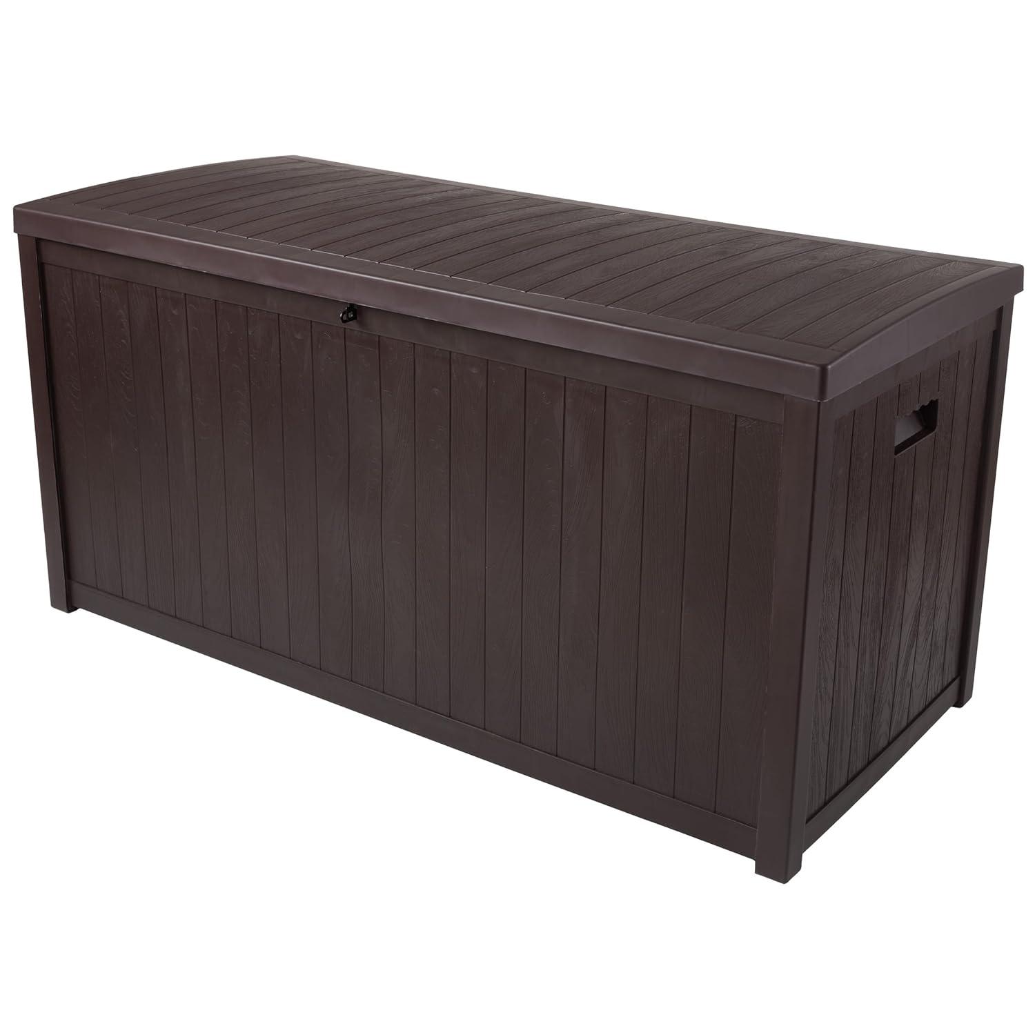 Pure Garden Outdoor Storage Box - 113 Gallon Lockable Deck Box for Pool Accessories, Patio Furniture Cushions, or Package Delivery for Outside by Pure Garden