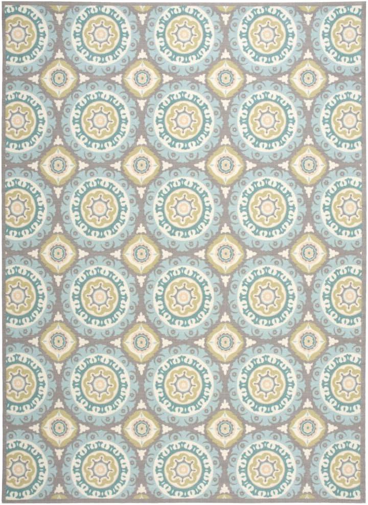 Jade Medallion Flat Woven Synthetic 5' x 7' Rug