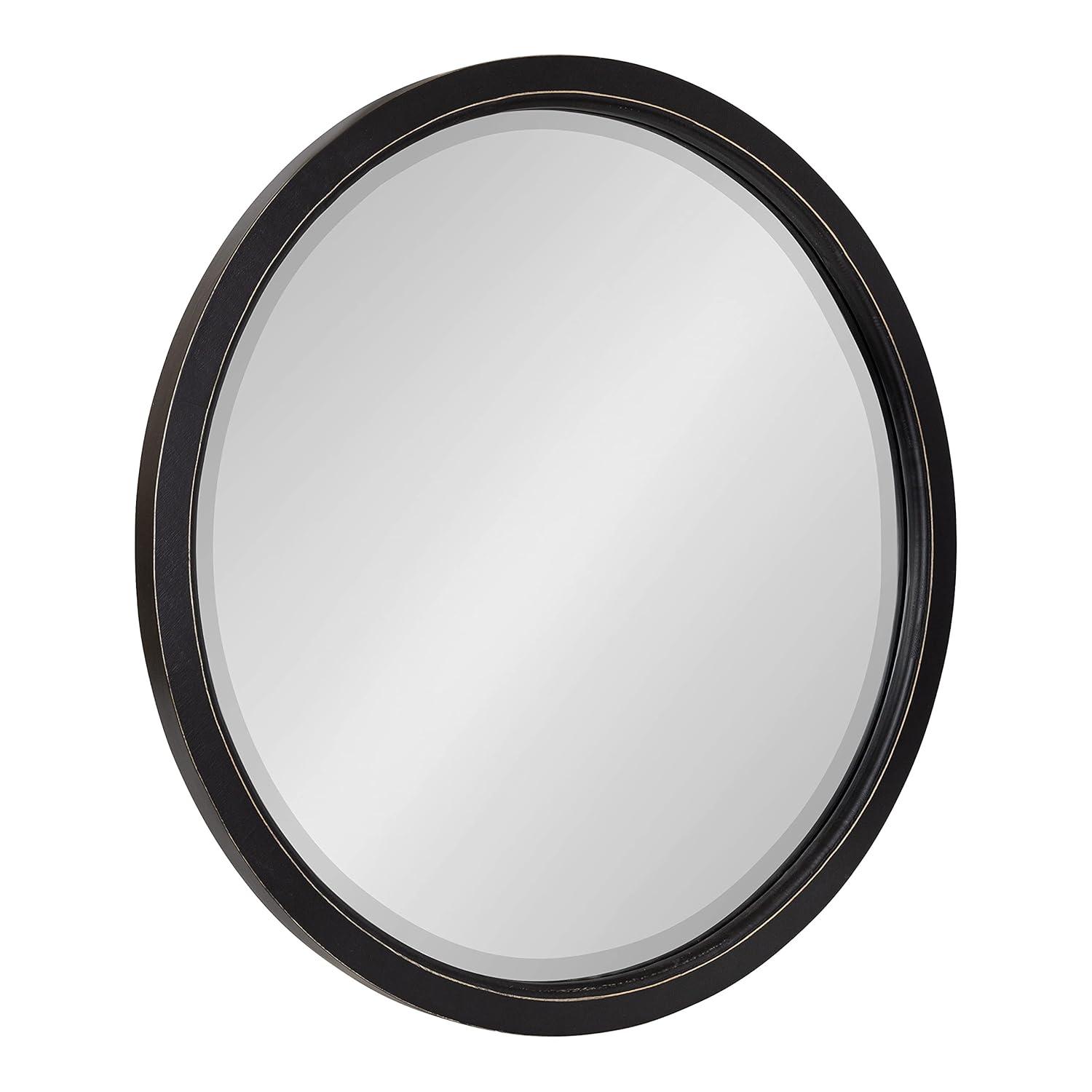18&#34; x 18&#34; Hogan Round Framed Decorative Wall Mirror White - Kate &#38; Laurel All Things Decor