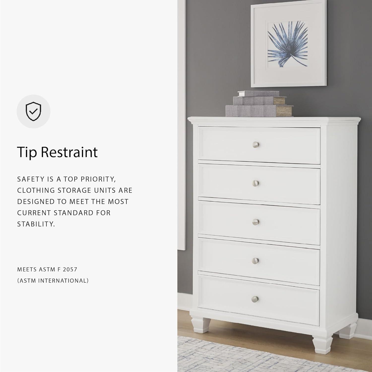 Fortman White Chest of Drawers
