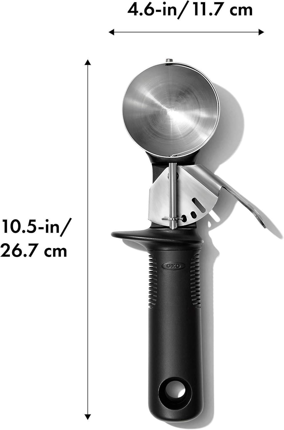 Stainless Steel Ice Cream Scoop with Non-slip Grip