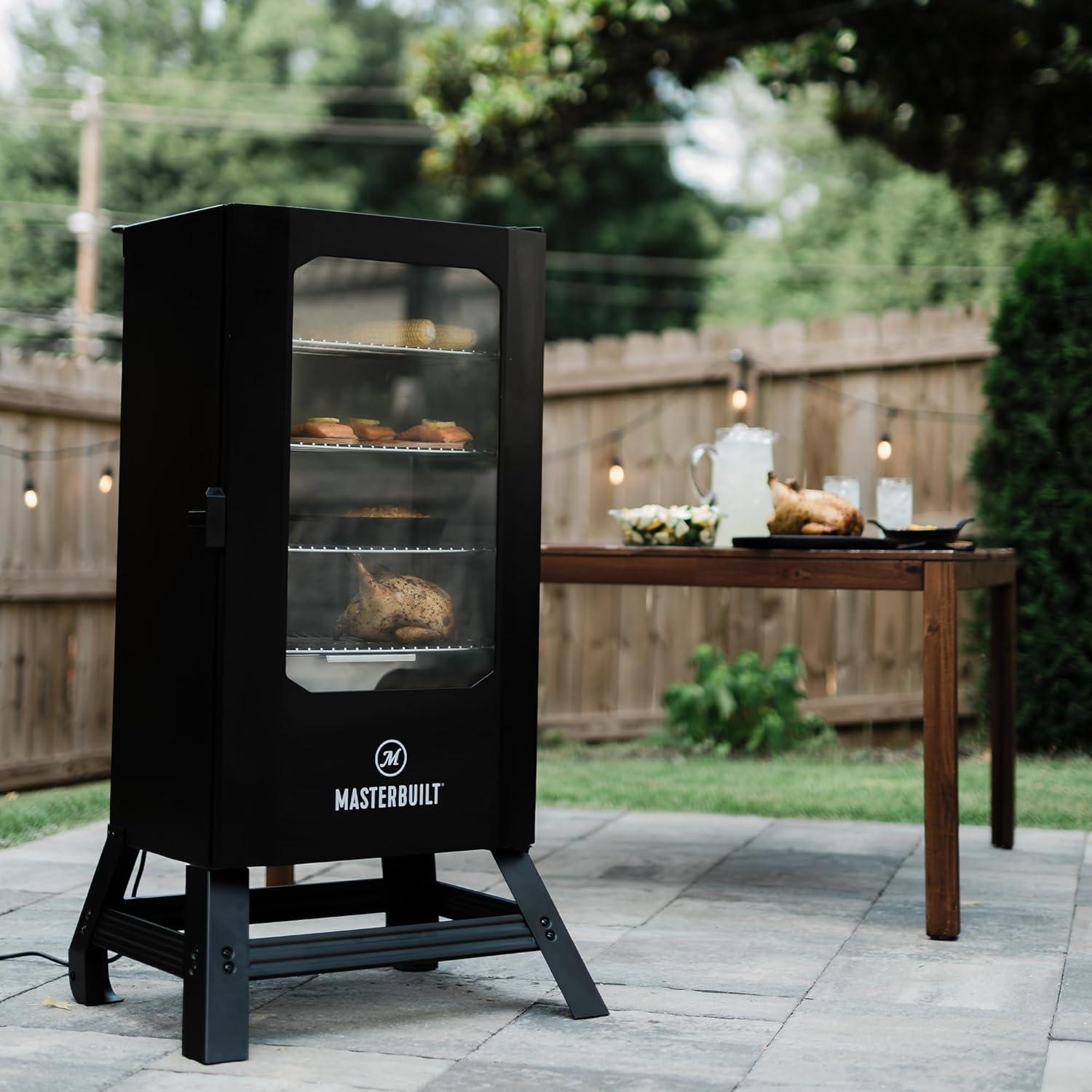 Masterbuilt 30-Inch Black Digital Electric Smoker with Chrome Racks