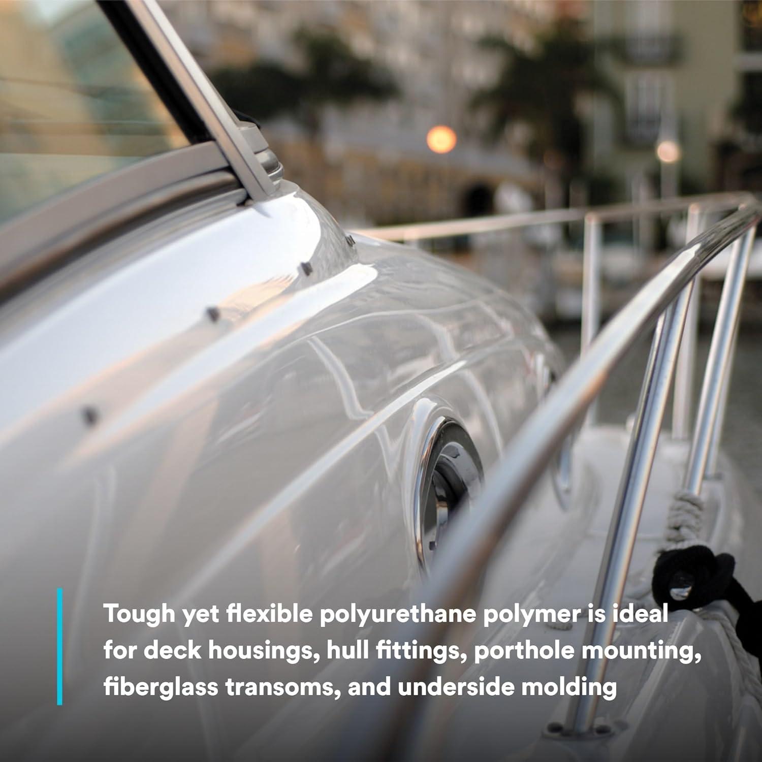 3M Marine Adhesive Sealant 5200,, White, 295 mL, 1 Cartridge, Watertight Bonging/Sealing of Gelcoat