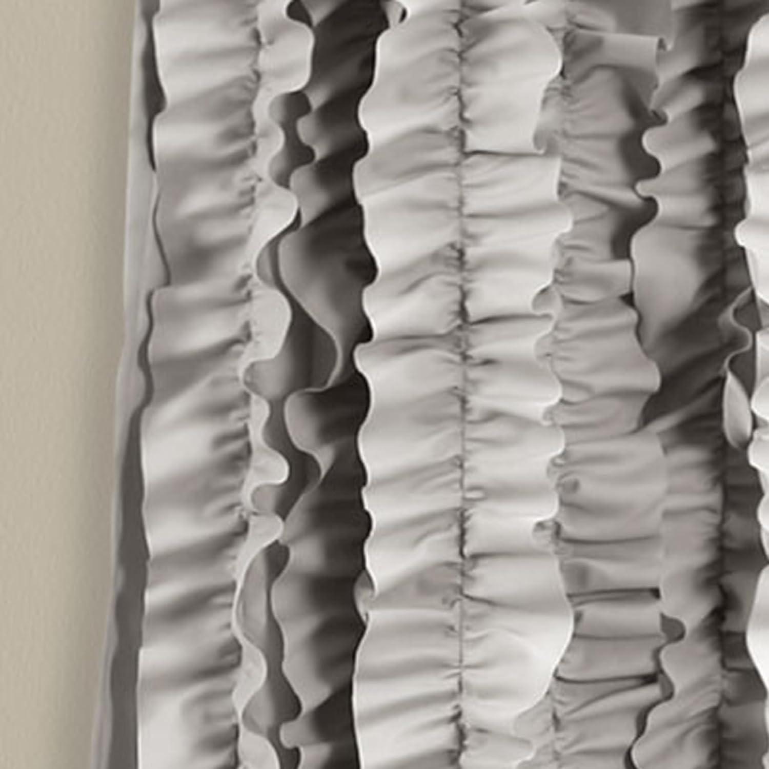 Lush Decor Belle Polyester Semi Sheer Curtain Single Panel