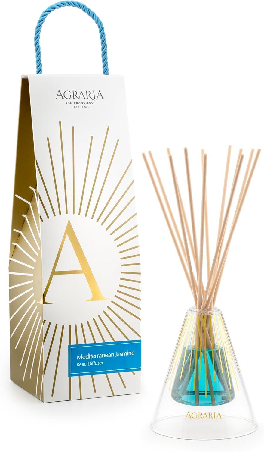 Mediterranean Jasmine Reed Diffuser with Gold Accents
