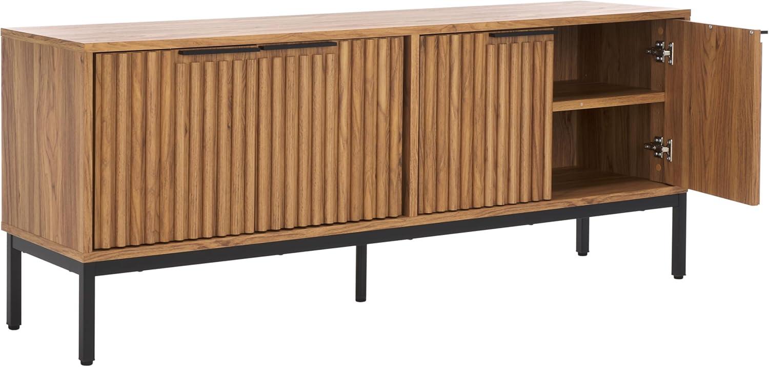 Lylia 4 Door Media Stand - MED9623 - Oak/Black - Safavieh