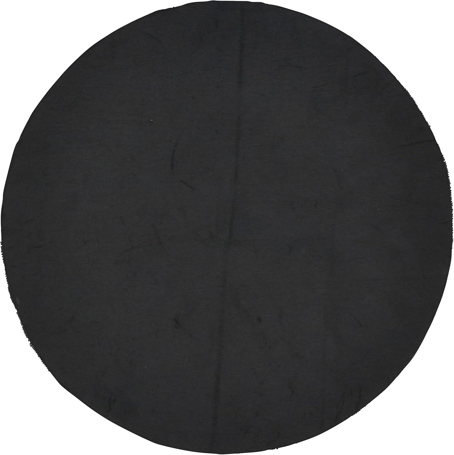 Saro Lifestyle Beaded Design Placemat (Set of 4), Black, 15" Round