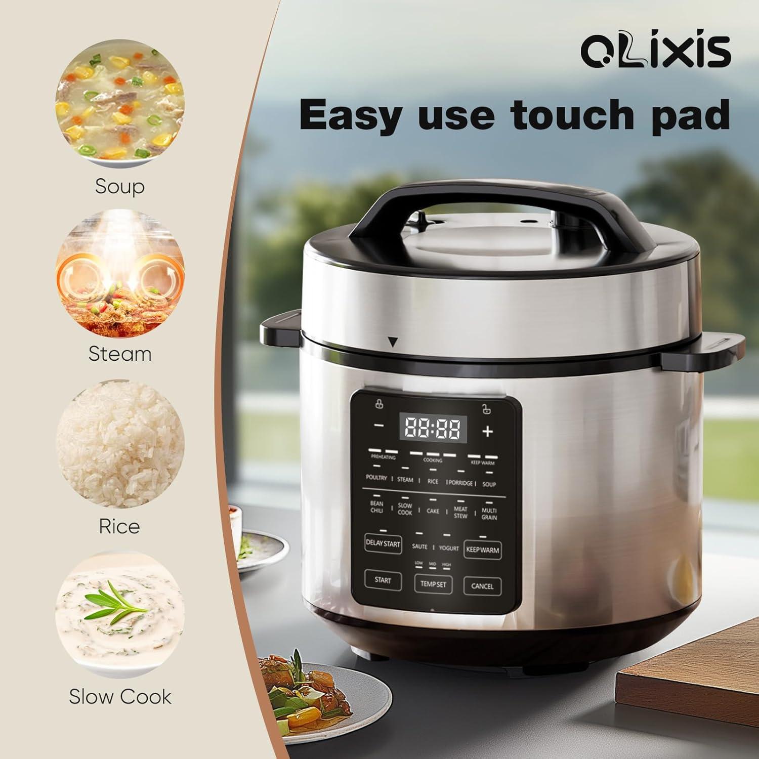 JIONJOY 16-in-1 Stainless Steel Electric Pressure Cooker: Multi - function Cooker with Digital Controlr- 8 Quarts