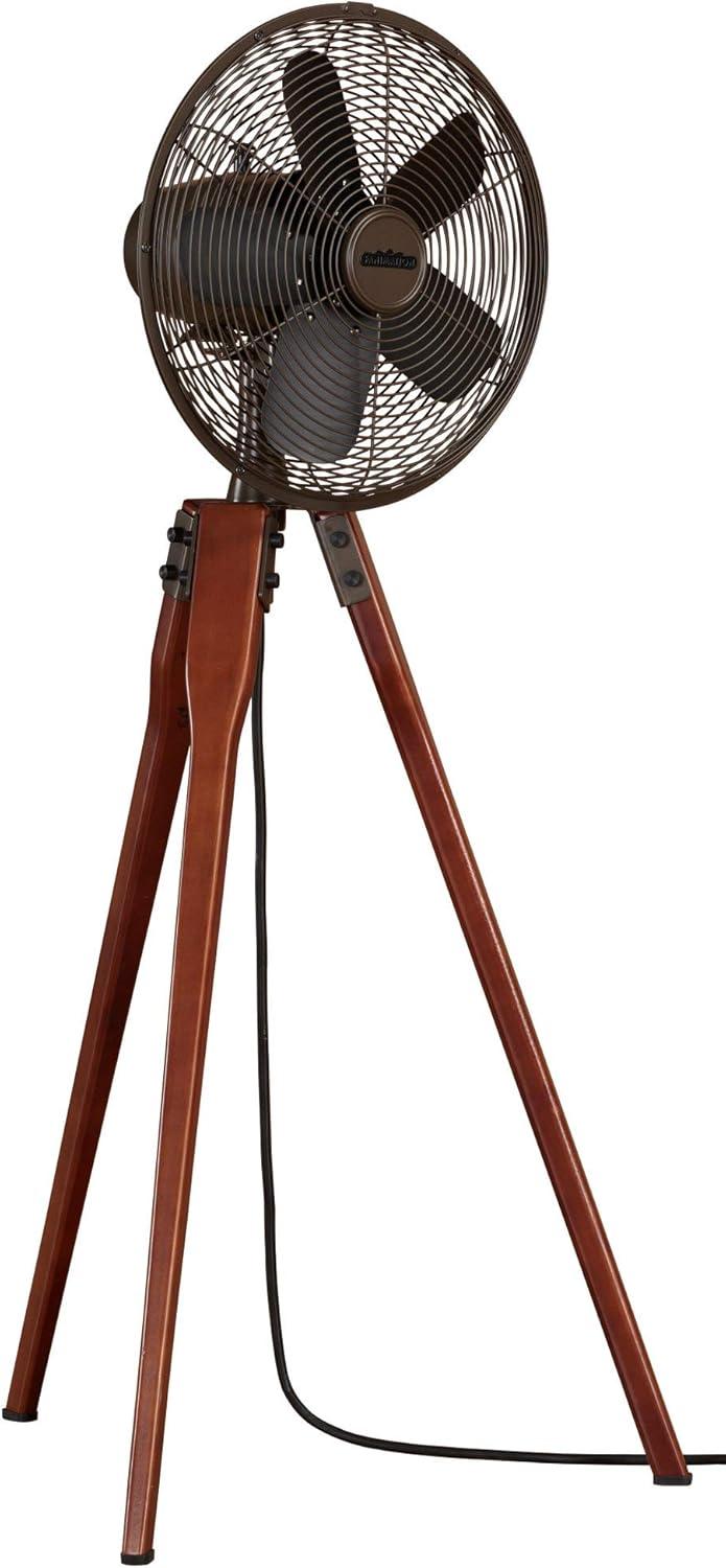 Arden Floor Fan, Satin Nickel