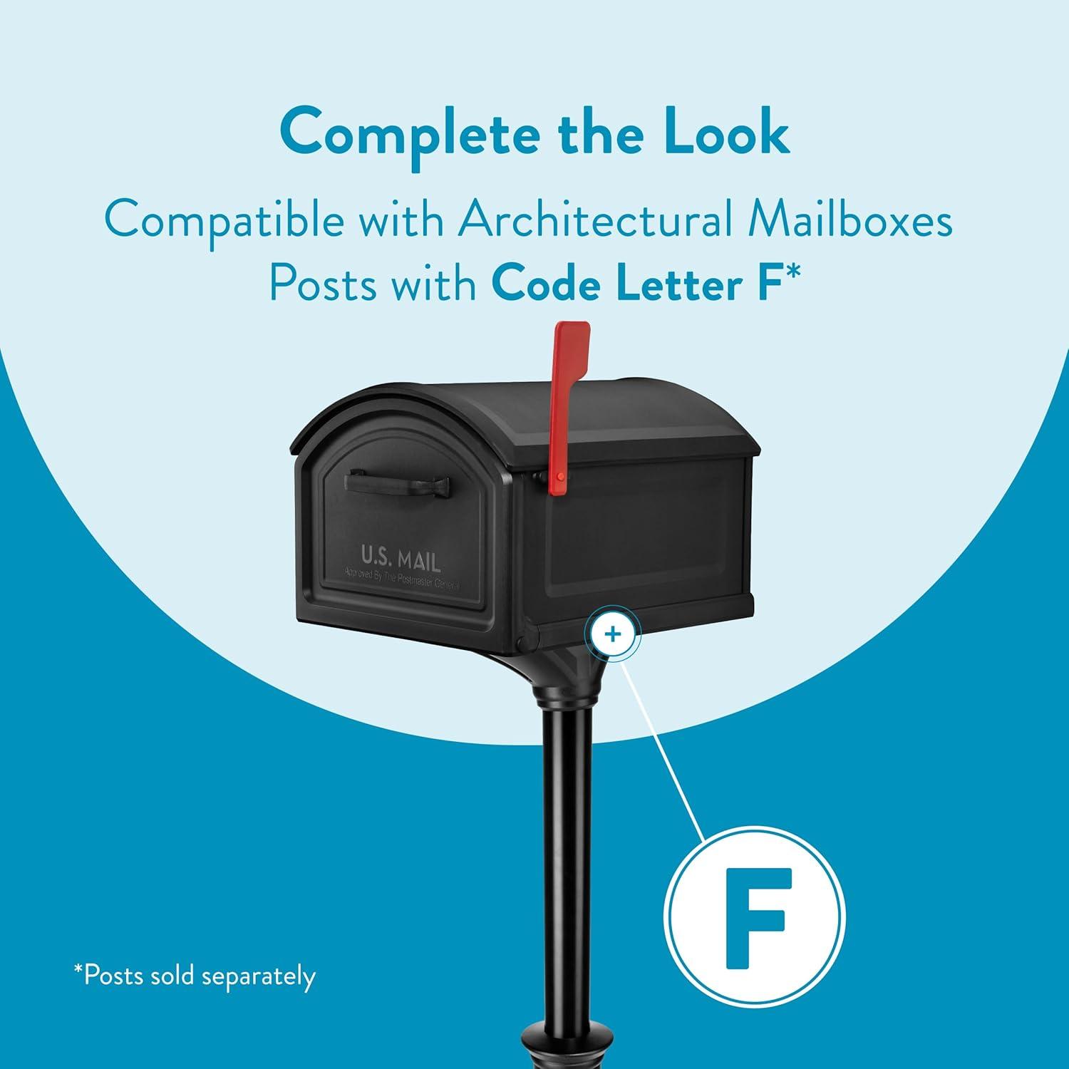 Architectural Mailboxes BILT CRE8 Extra Large Capacity Plastic Post Mount Mailbox
