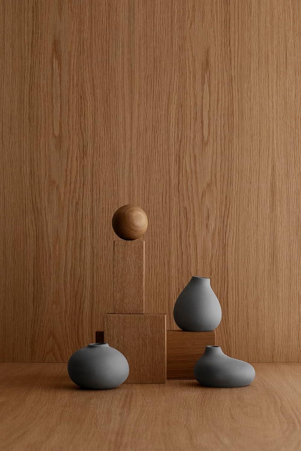 NONA Porcelain Table Mini Vase 3 Piece Set