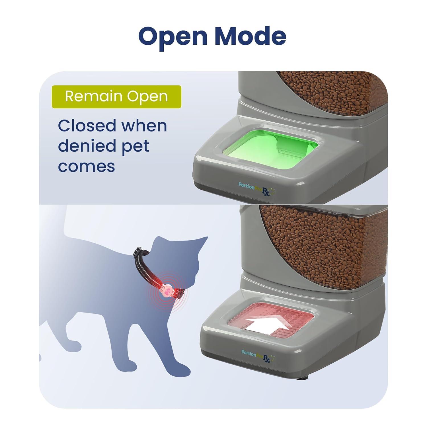 PortionPro Rx Automatic Pet Feeder with Active RFID Technology - Prevents Food Stealing, Perfect for Prescription Diets, Schedules Meals for Multiple Pets (Cats & Dogs)