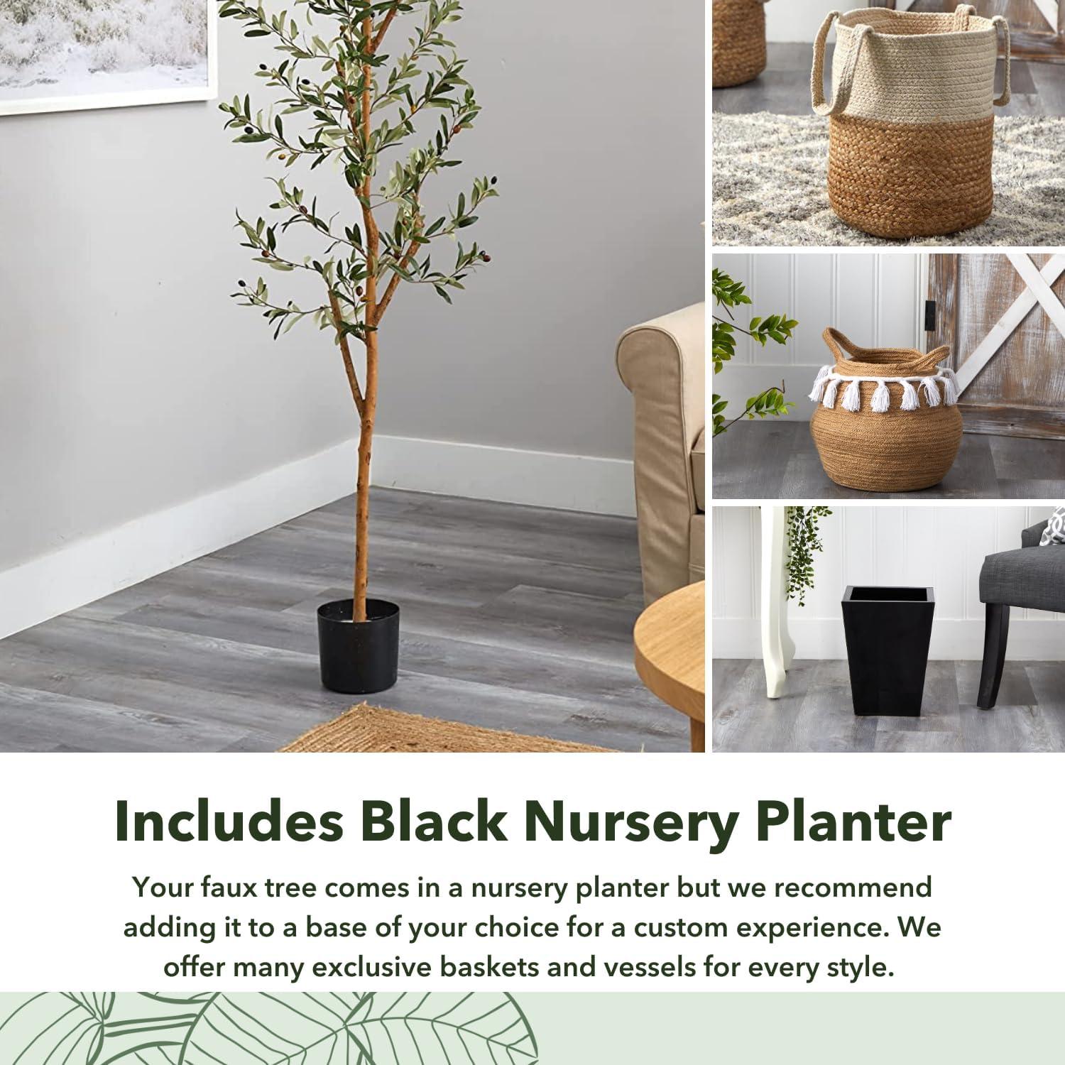 Nearly Natural 82-in Artificial Olive Tree