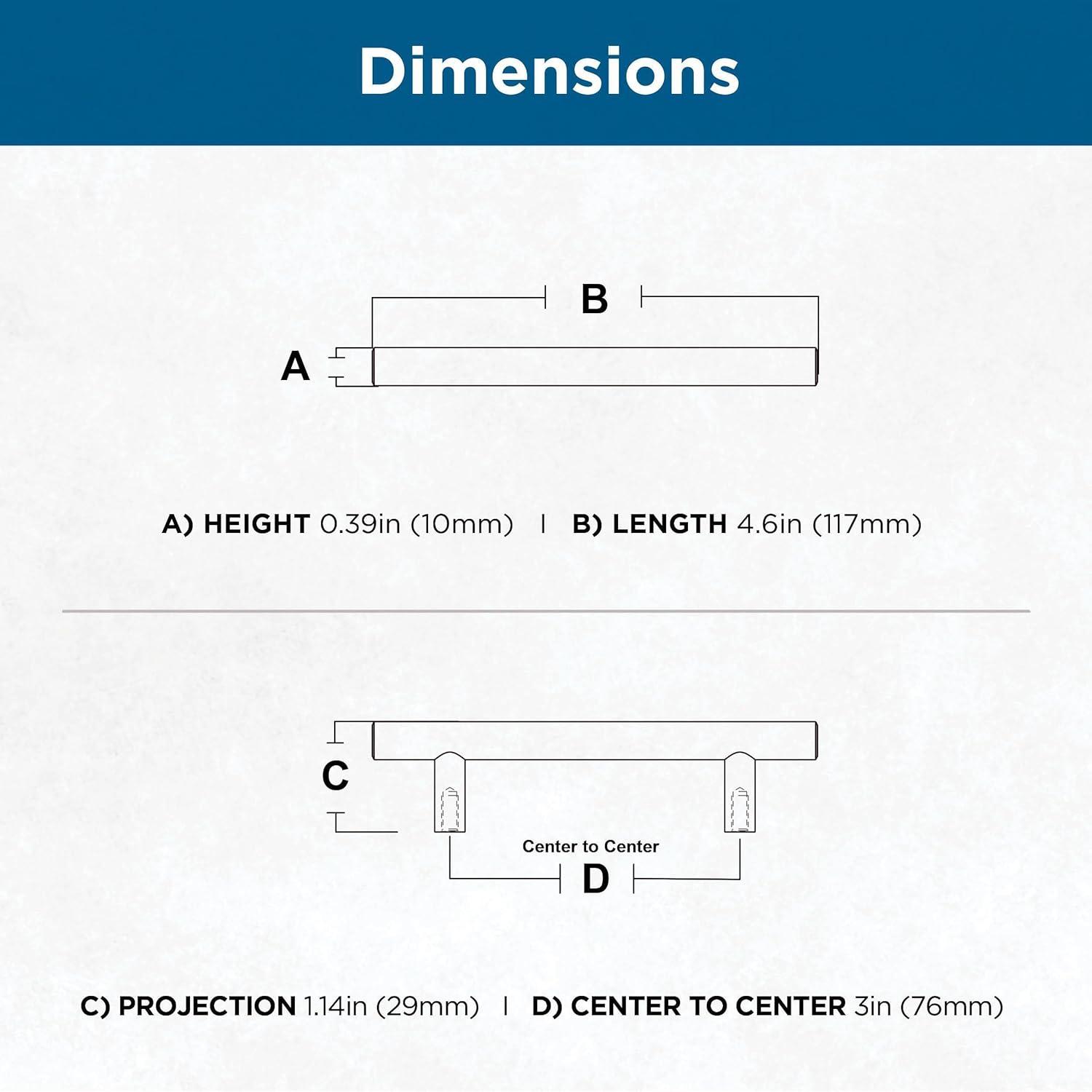Franklin Brass Simple Round Bar Cabinet Drawer Pull (Set of 30)