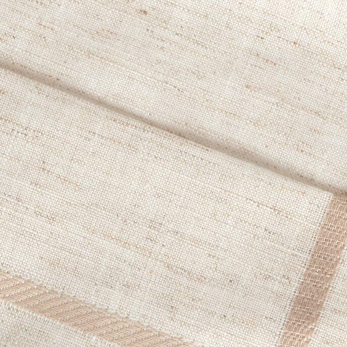 Saro Lifestyle Natural Toscana Tablecloth With Hemstitched Border