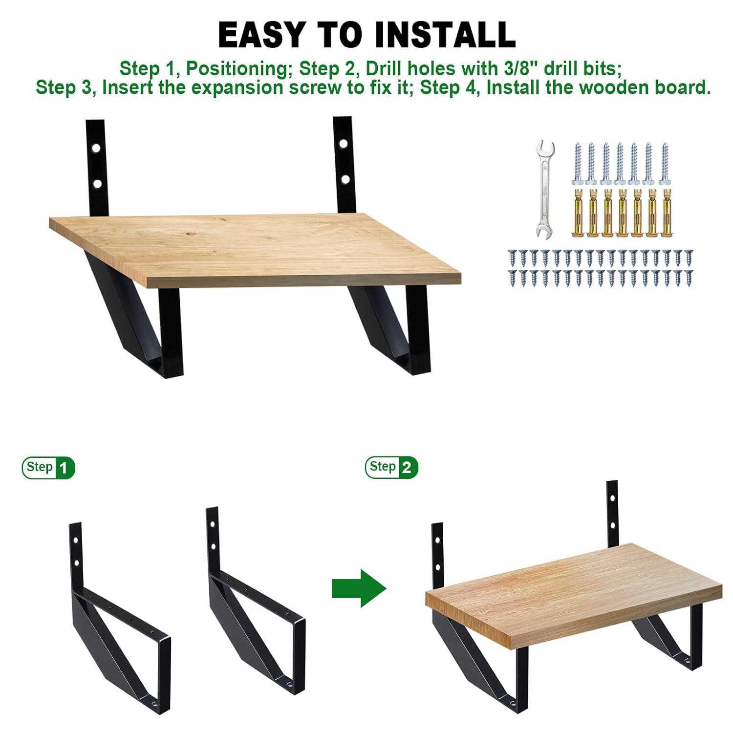 Steel Stair Riser 1 Step, Metal Stair Stringers for Deck Height 11.9 inches, Steel Stair Step Riser for Outside Stairs (2Pack)