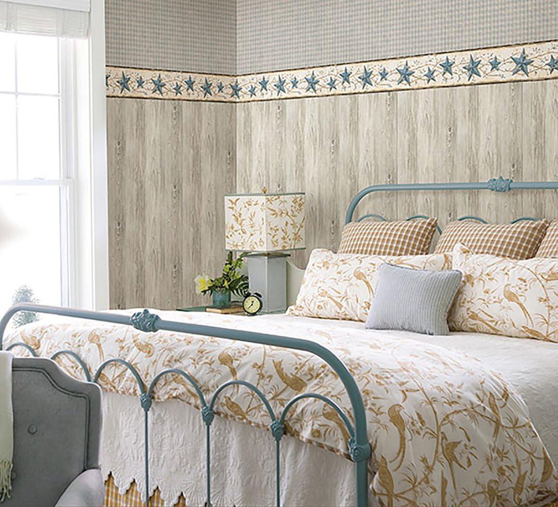 878788 Heritage Tin Star Wallpaper Border Blue CTR65366b