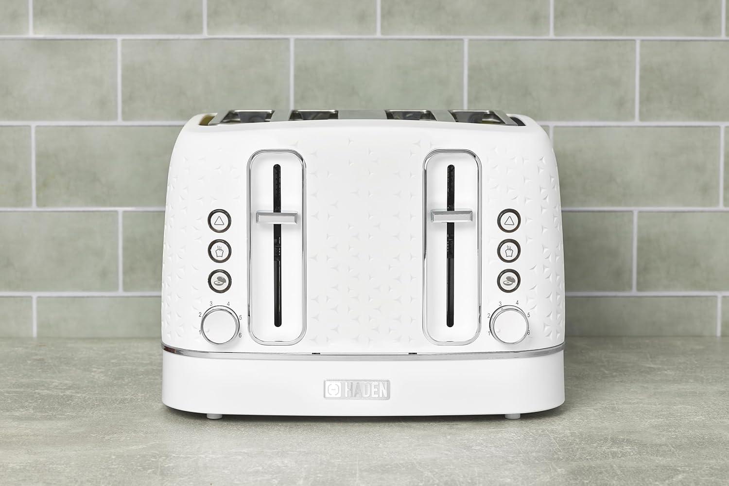HADEN Starbeck White 4-Slice Toaster