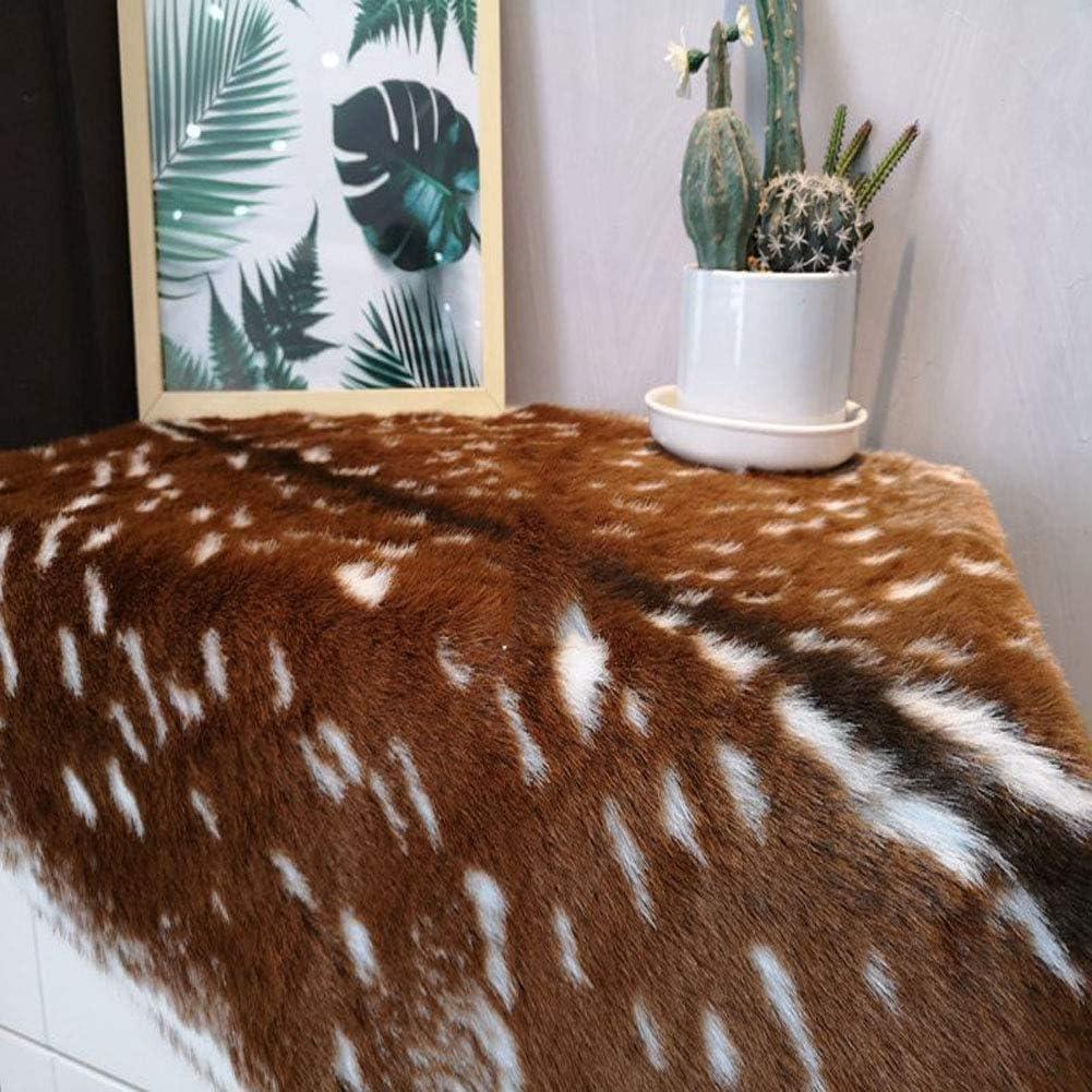 Faux Deer Rug Cowhide Rug Animal Rug Deer Print Faux Cow Hide Western Area Rug Sika Deer Animals Mat Carpet for Home Living Room 5x6ft