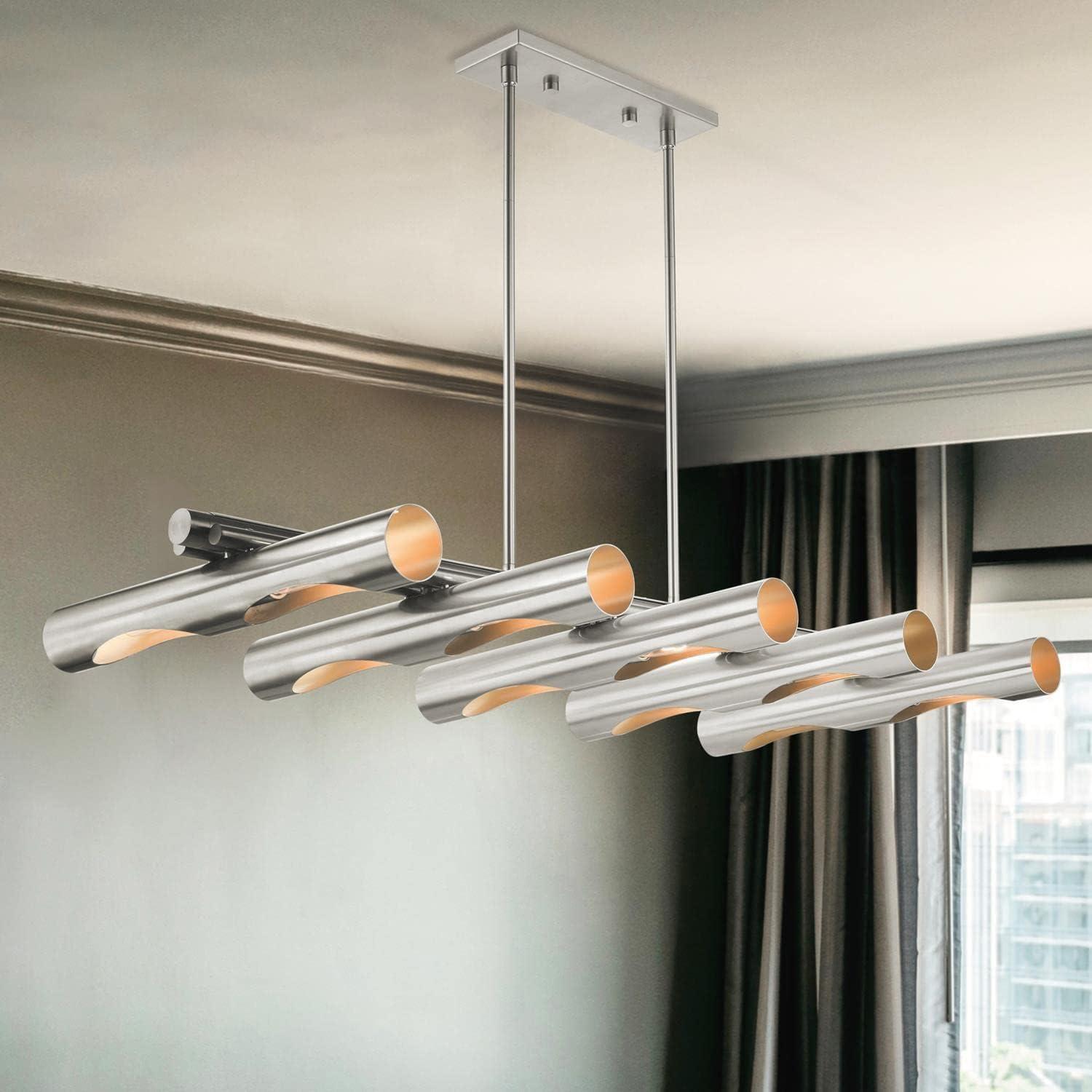 Livex Lighting Novato 10 - Light Chandelier in  Brushed Nickel