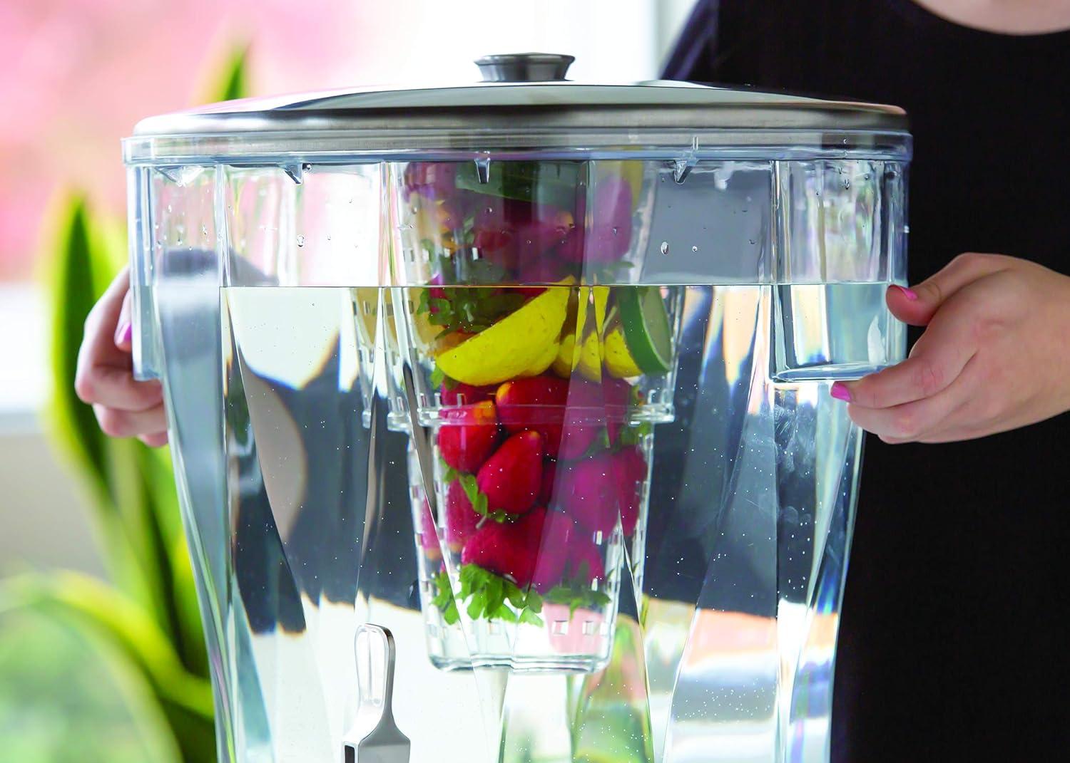 Service Ideas Service Ideas Beverage Dispenser with Optional Infuser Tube, NSF Certified