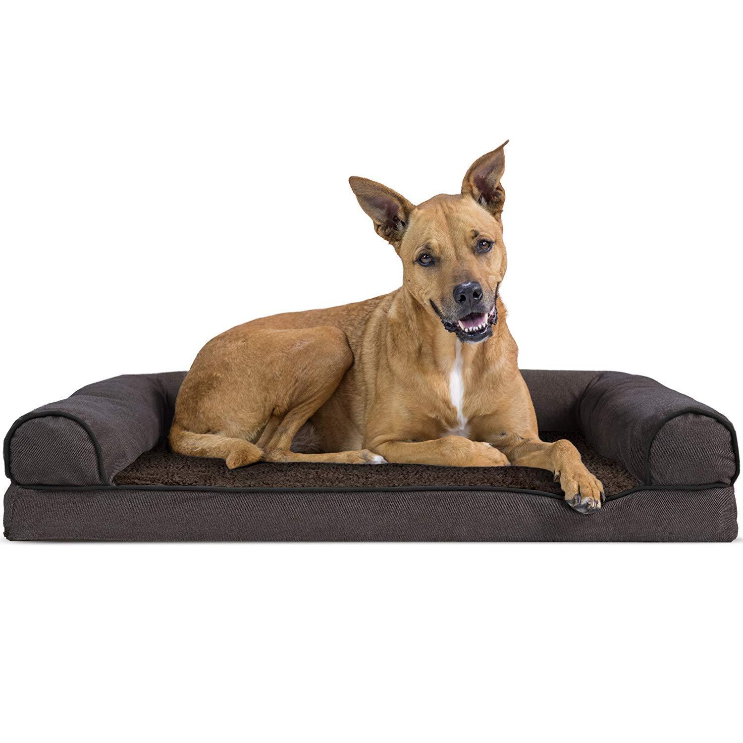 FurHaven Orthopedic Suede Pet Bed