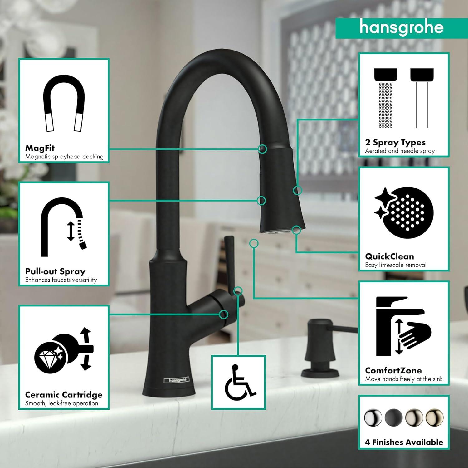 Joleena Pull Down Single Handle Kitchen Faucet