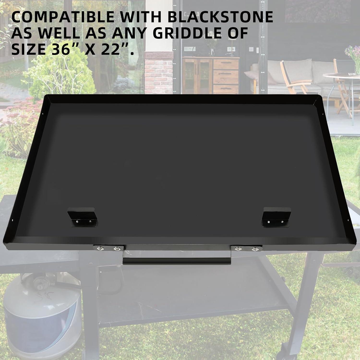 Black Aluminum Waterproof 36" Griddle Grill Hard Cover