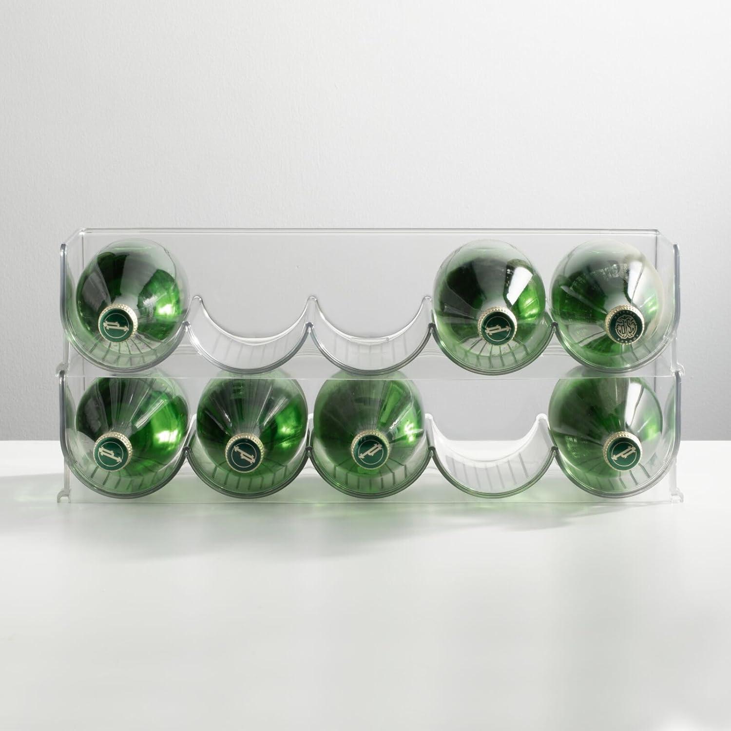 mDesign Water Bottle / Wine Rack Storage Organizer