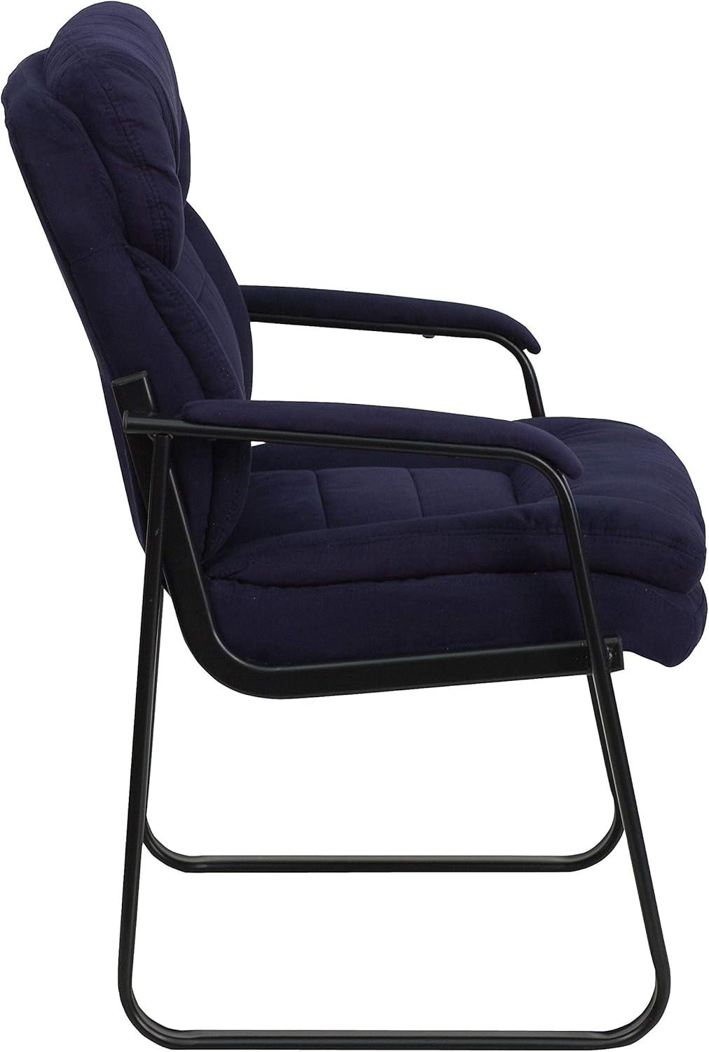 Isla Modern LeatherSoft Executive Side Reception Chair with Sled Base by Flash Furniture