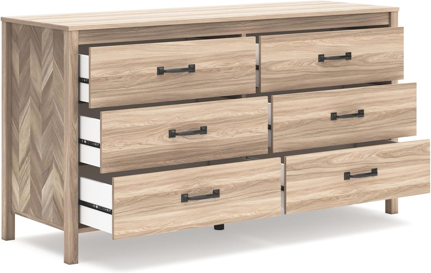 Signature Design by Ashley Battelle 6 Drawer Dresser, Tan