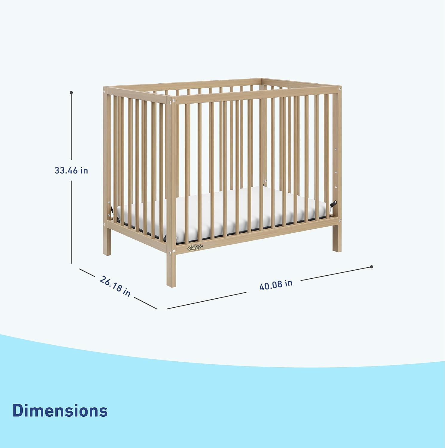 Teddi 4-in-1 Mini Convertible Crib with Mattress
