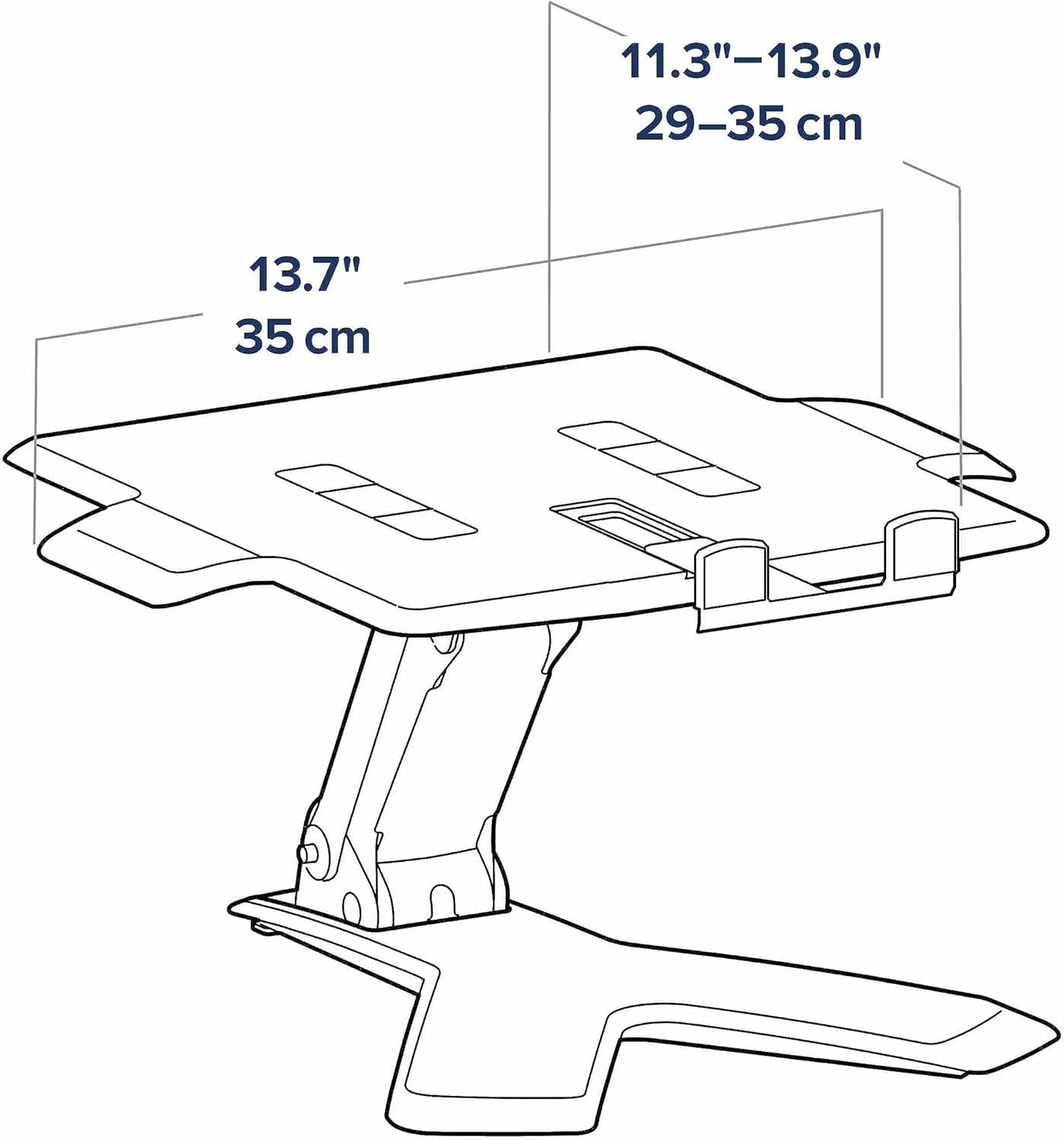 Ergotron Black Adjustable Standing Desk Converter for Laptops