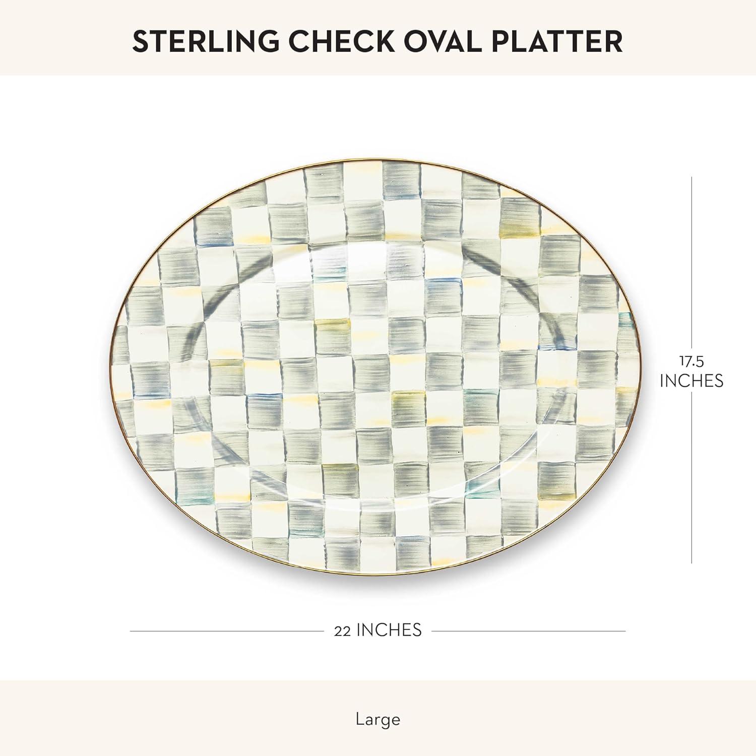 MacKenzie-Childs Sterling Check® Oval Platter