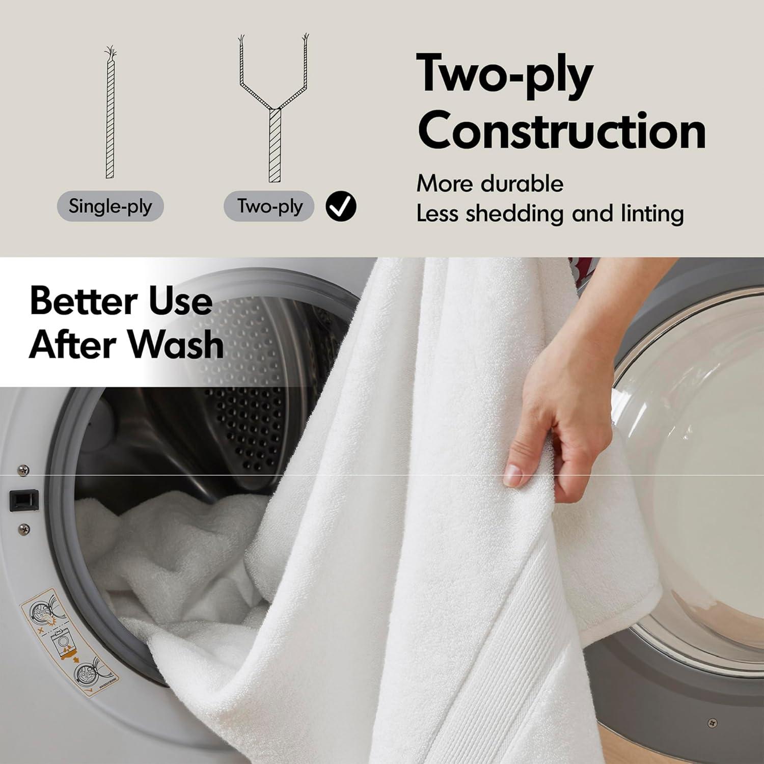 Paulafurinture 100% Cotton Bath Towels