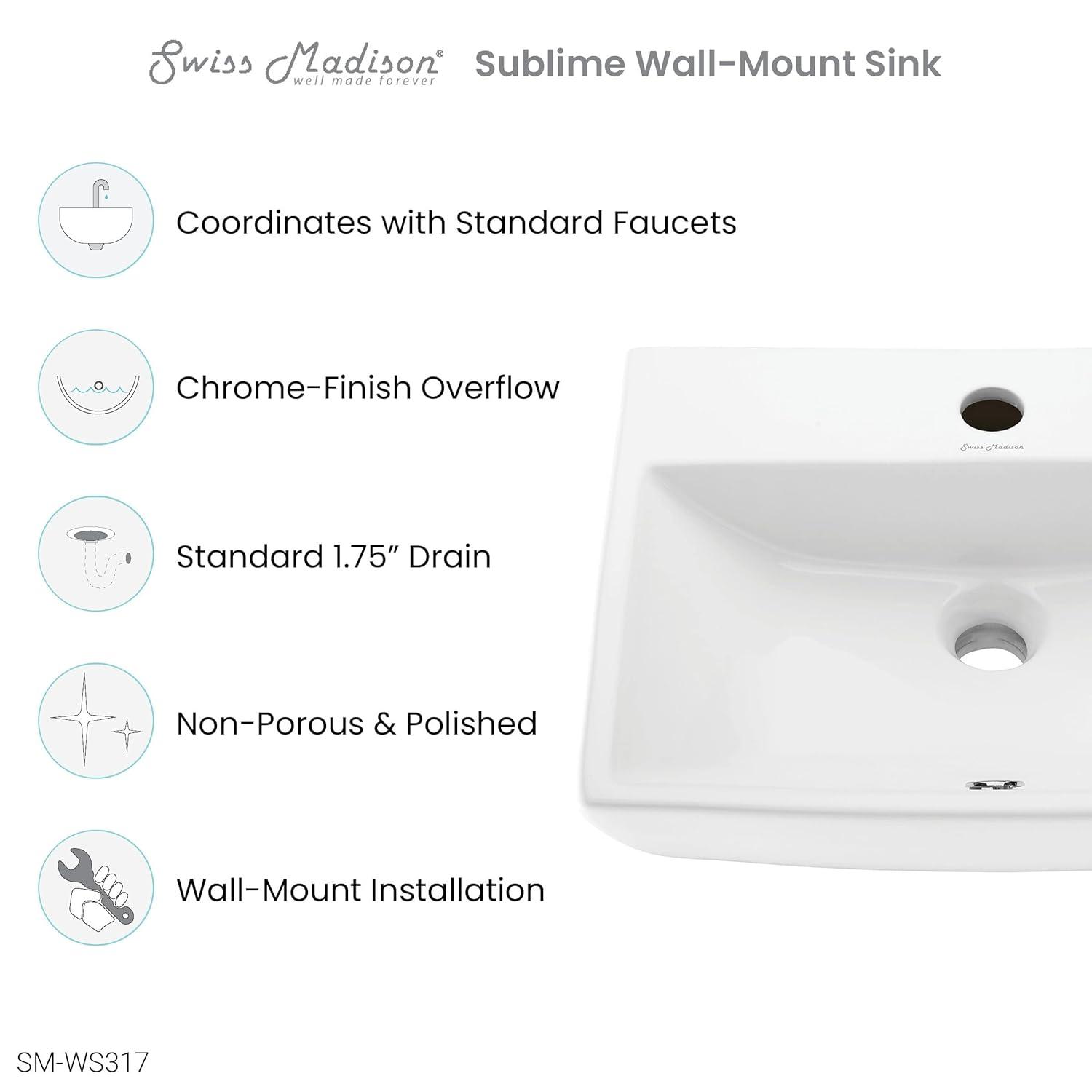 Voltaire Sublime Compact Ceramic Wall Hung Sink