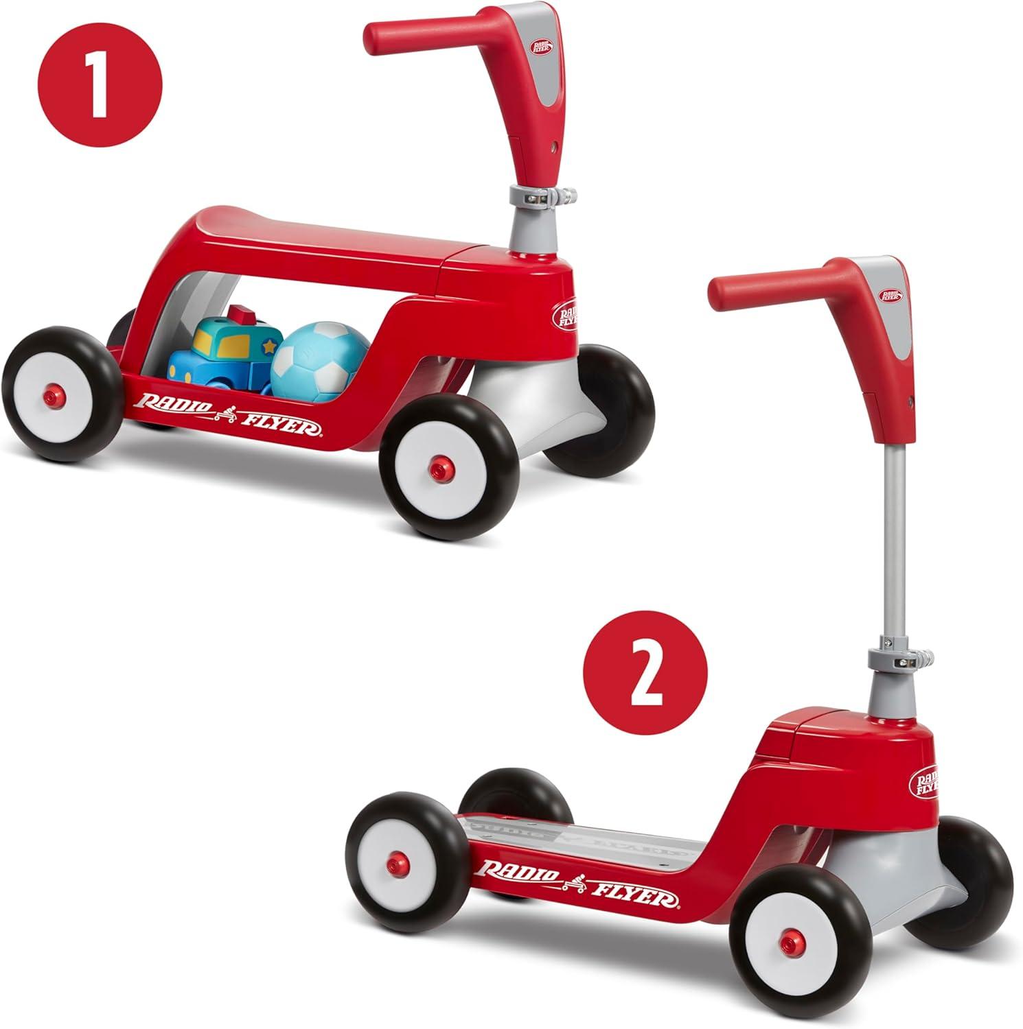 Radio Flyer Scoot 2 Scooter - Red: Steel & Plastic, Ages 1-4, 44.1 lbs Capacity