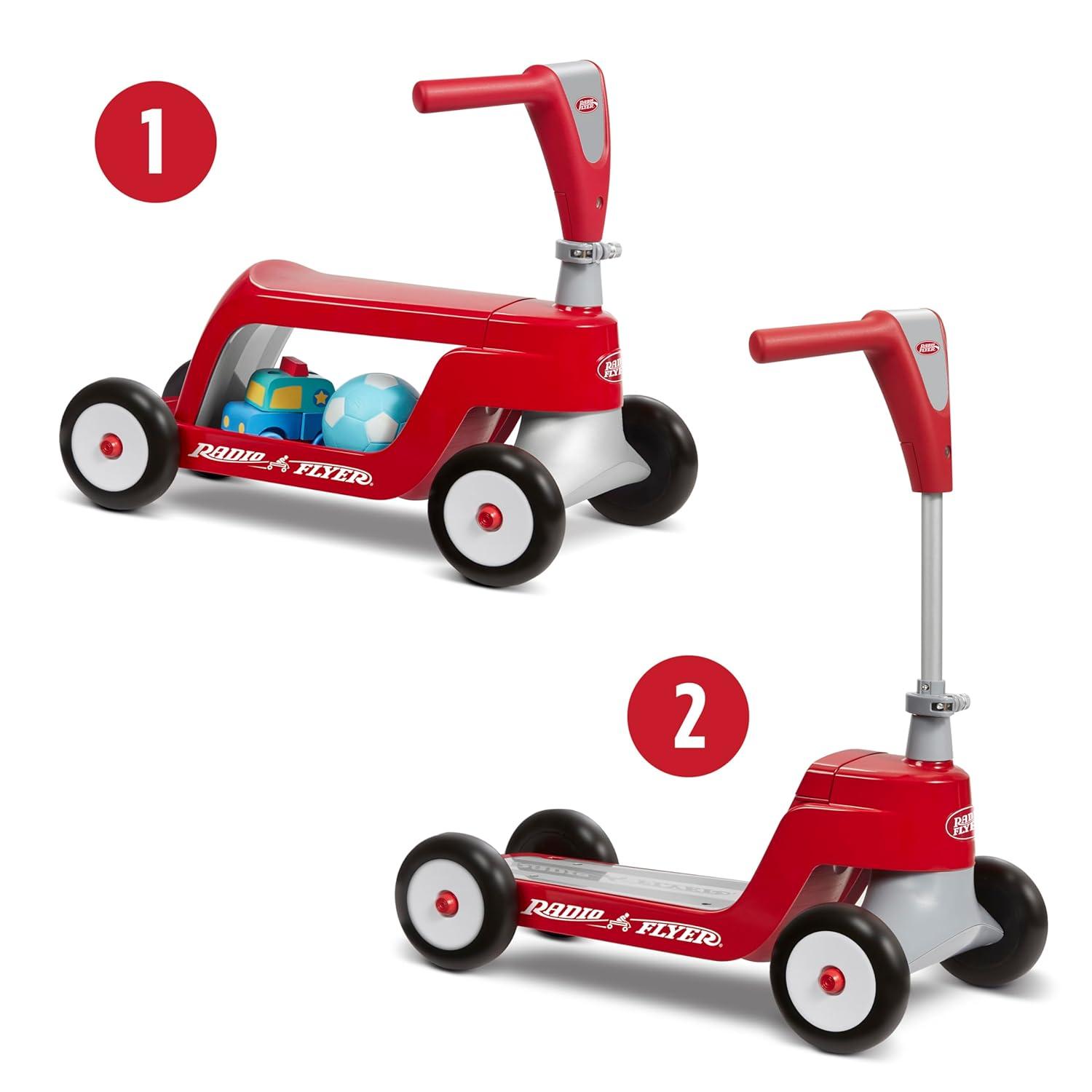 Radio Flyer Scoot 2 Scooter - Red: Steel & Plastic, Ages 1-4, 44.1 lbs Capacity