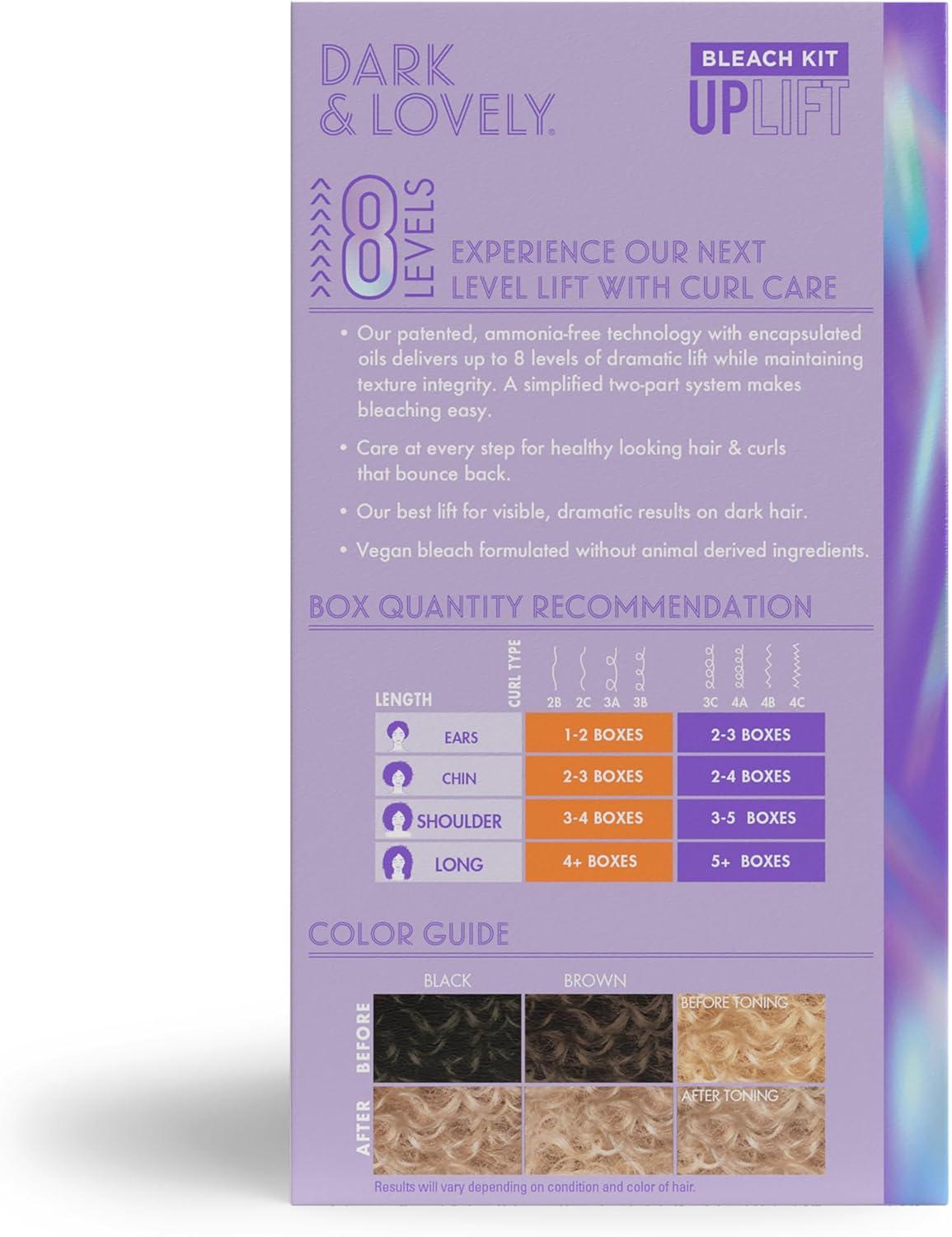 Dark and Lovely Uplift Hair Bleach Kit, Hair Dye, Bleach Blonde