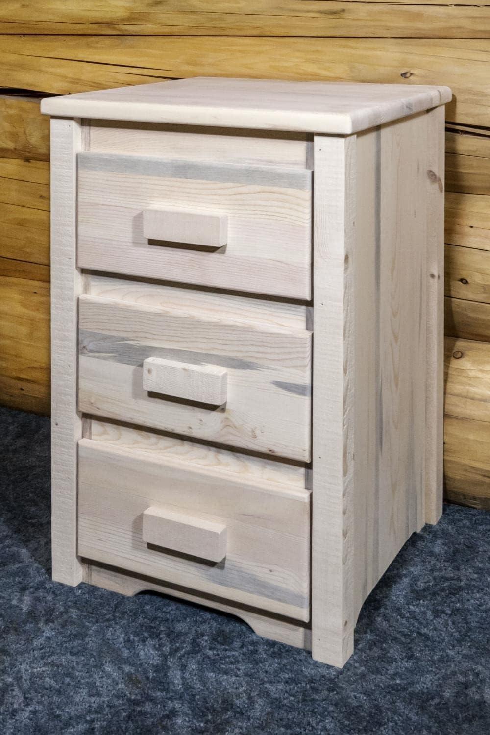 Homestead Collection Nightstand with 3 Drawers, Ready to Finish