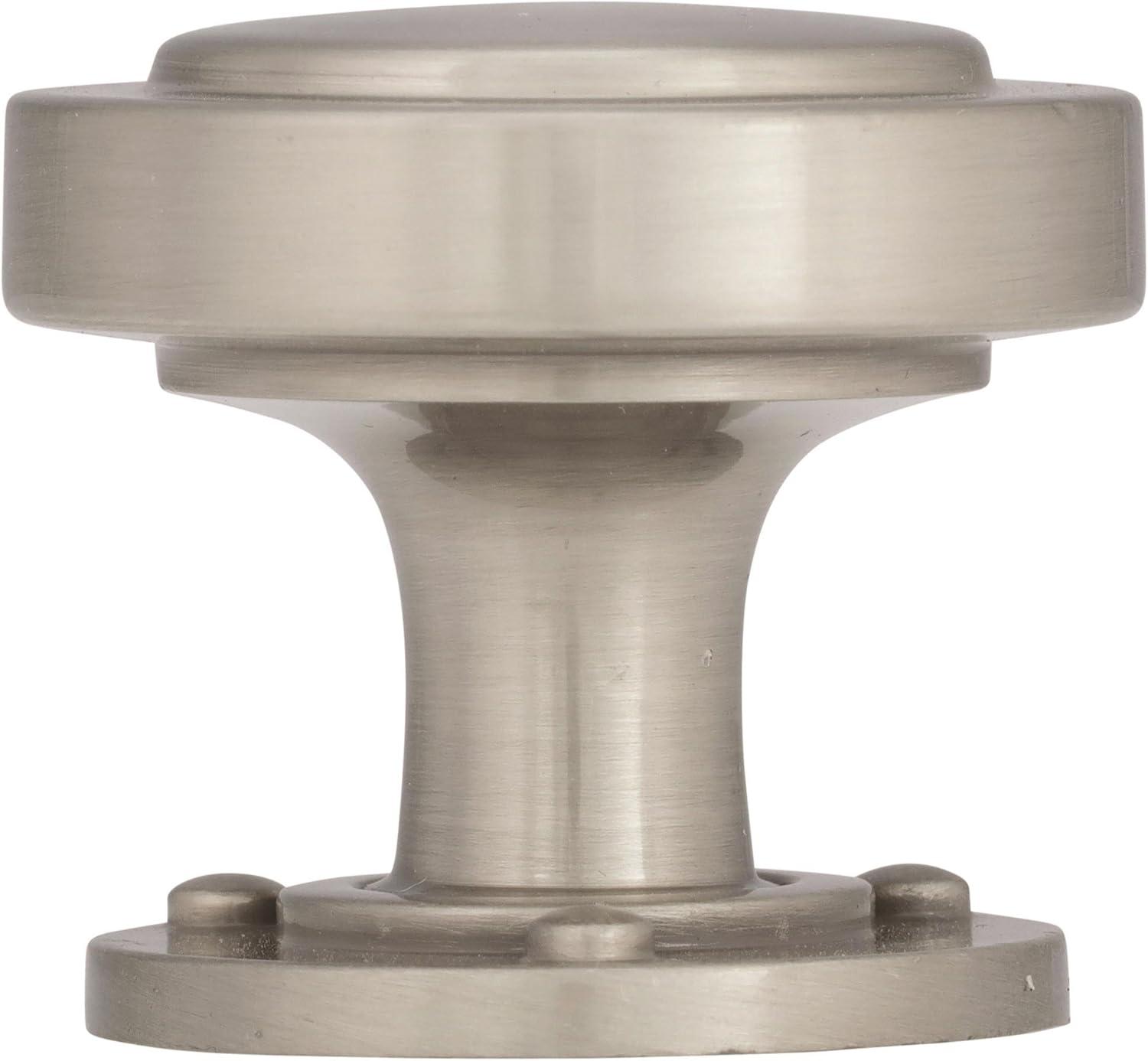 Brushed Satin Nickel Round Industrial Cabinet Knob