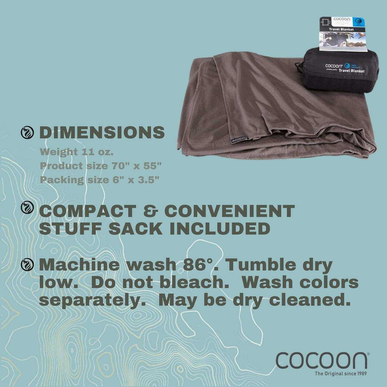 COCOON - Premium - COOLMAX Travel Blanket - Charcoal