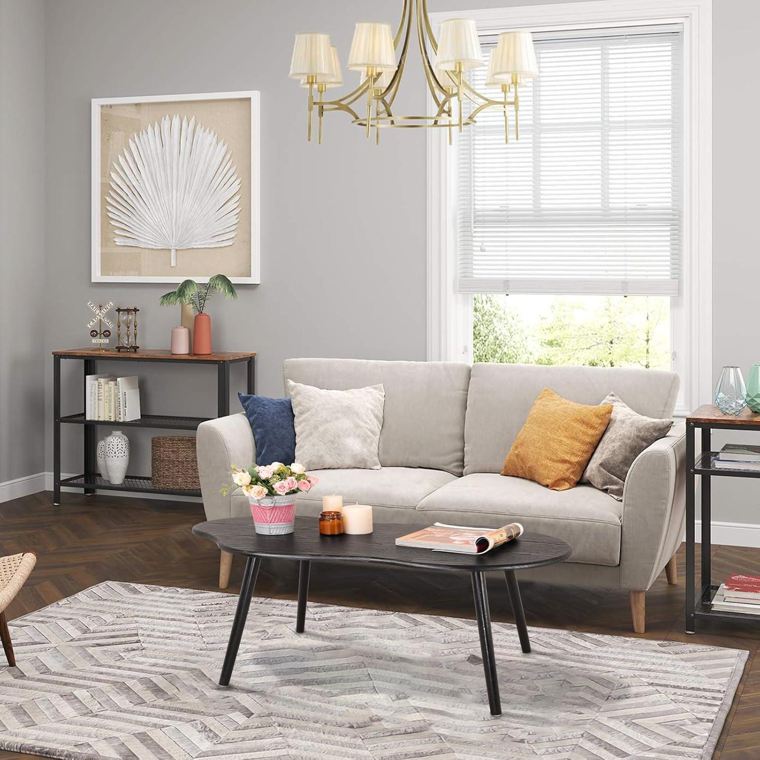 George Oliver Small Coffee Table Cloud Coffee Table Modern Center Table Floor Table Irregular Coffee Tables Suitable For Living Room Small Spaces