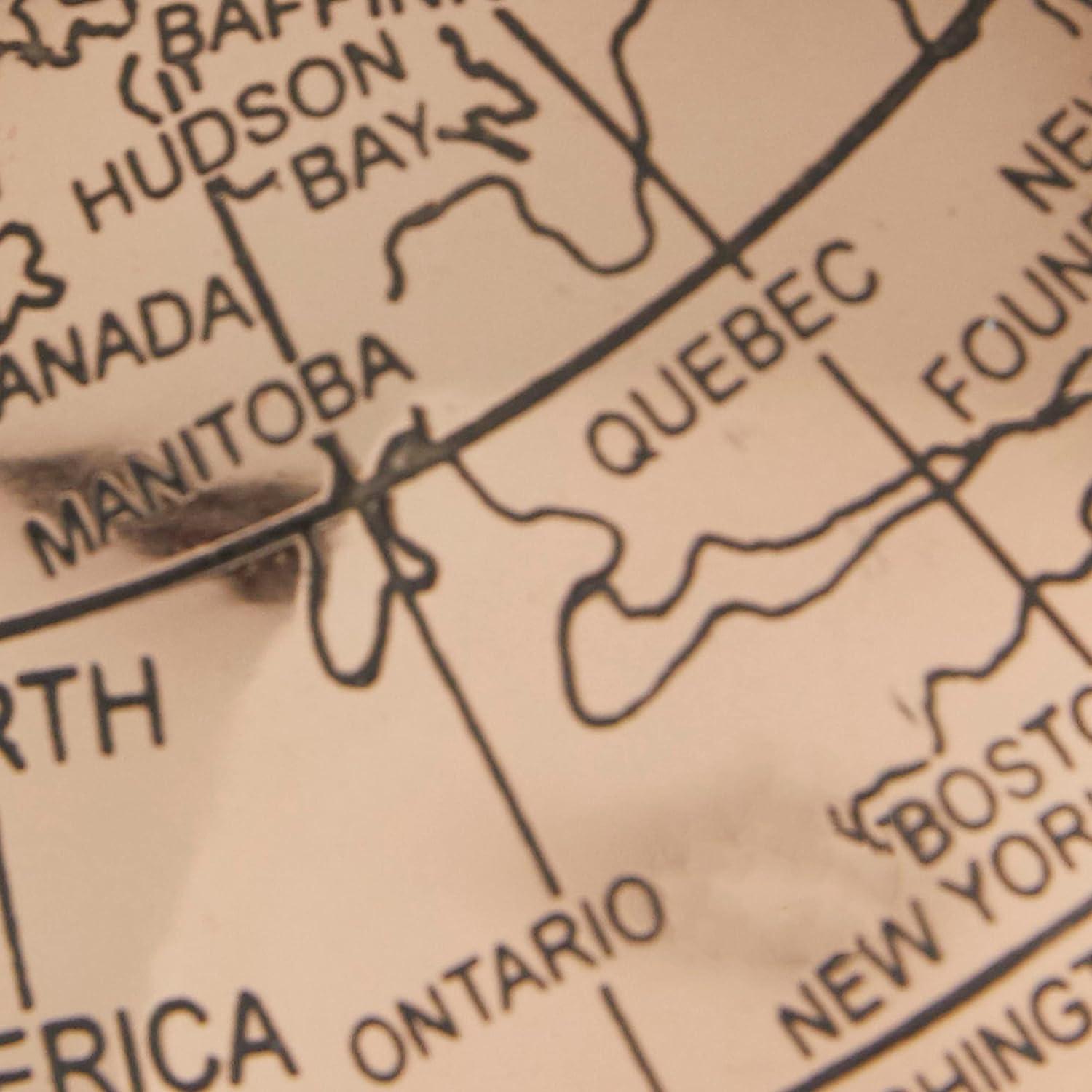 Novogratz Aluminum Metal Educational/Geographic Earth Rose Gold Globe