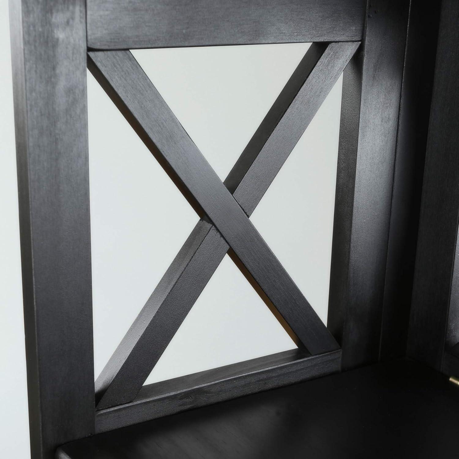 Montego 3-Shelf Bookcase-Black
