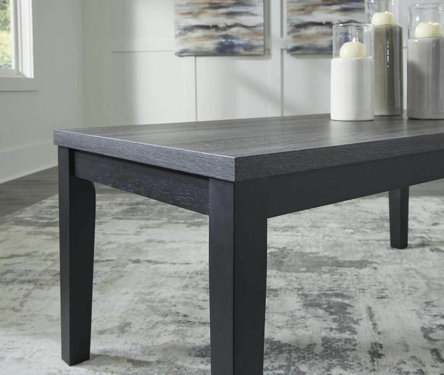 Contemporary Garvine Charcoal Gray Rectangular Coffee Table Set