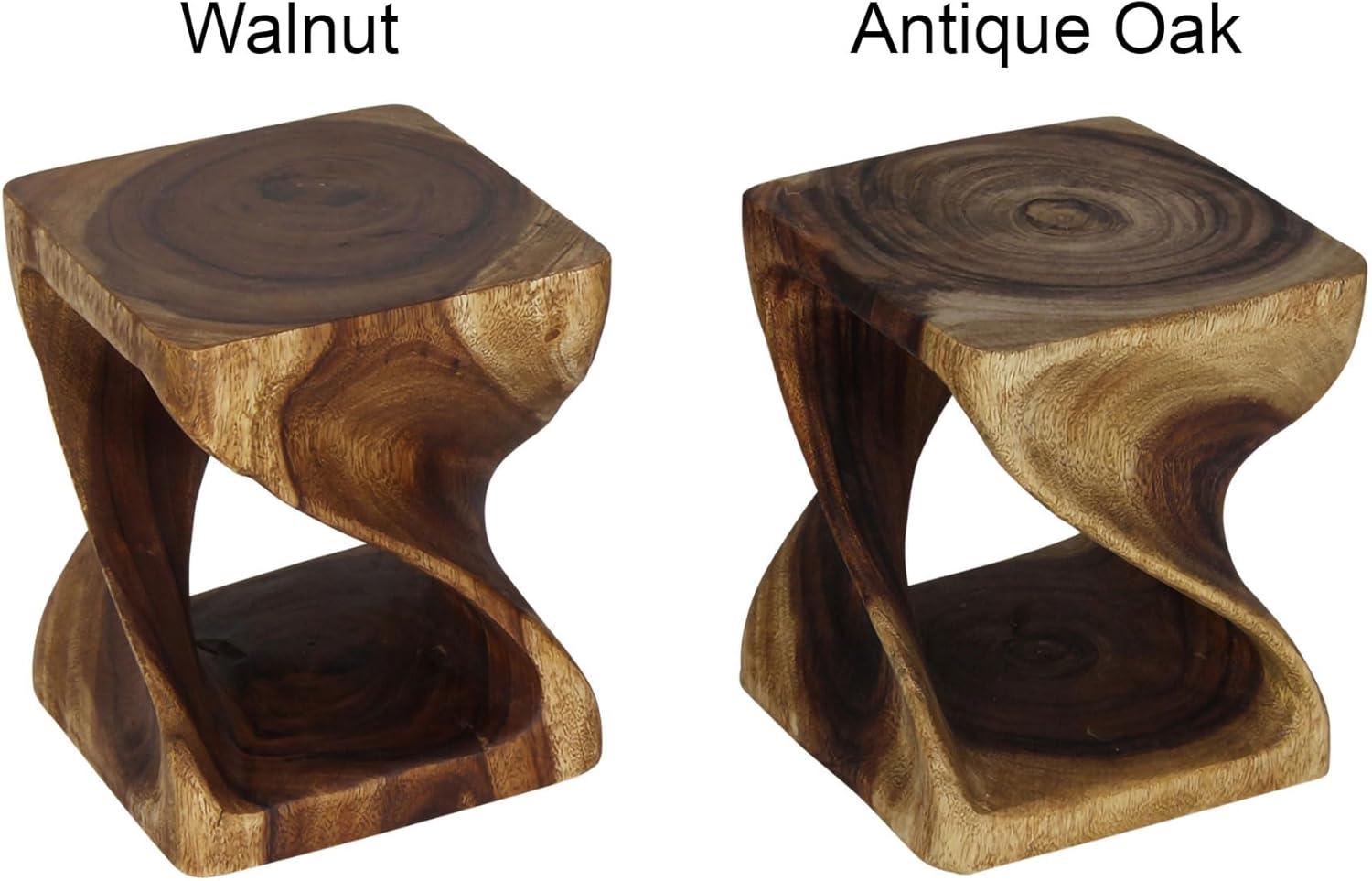 Haussmann ® Original Wood Twist Stool 10 X 10 X 16 In High Walnut Oil - 10" x 10" x 16"