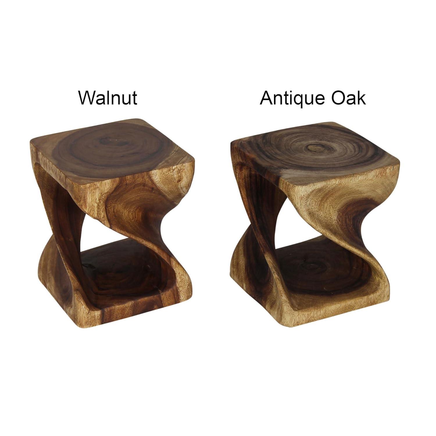 Haussmann ® Original Wood Twist Stool 10 X 10 X 16 In High Walnut Oil - 10" x 10" x 16"